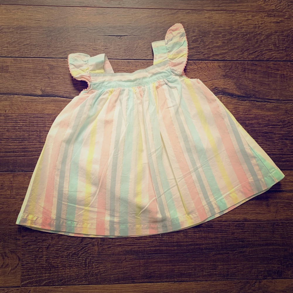 💕✨ Baby Girl Osh Kosh Striped Apron Dress ✨💕